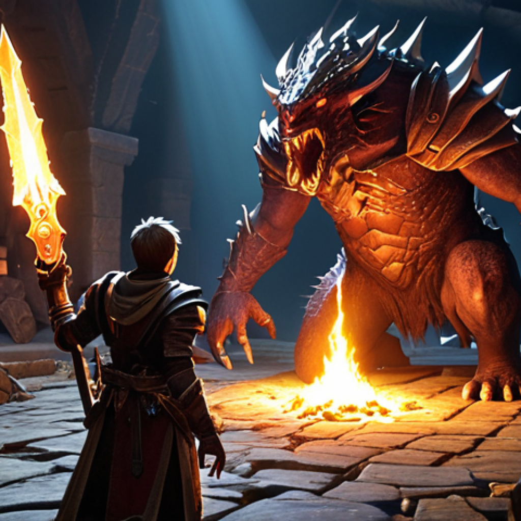 **Prompt:** A Lineage M player character transitioning from a state of frustration, looking at an empty loot pile from a defeated monster, to a scene of triumph and joy, proudly holding up a brilliantly glowing, newly crafted, powerful weapon or armor. The background should subtly shift from a dark, unrewarding dungeon to a brighter, more accomplished setting, symbolizing the shift from drop dependency to the power of crafting. Fantasy game art style, dynamic lighting, expressive emotions.