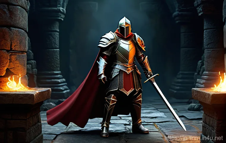 리니지M 희귀 몬스터 리스폰 - **Prompt 1: The Thrilling Encounter**
    "A lone male adventurer, fully clad in detailed fantasy pl...