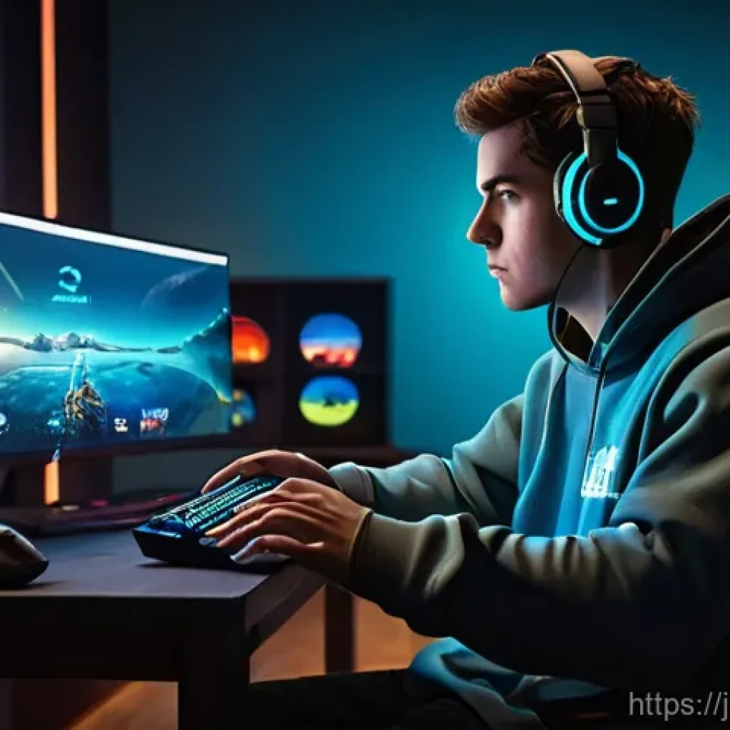 리니지M 유료 패키지 구성 - **Prompt:** A young adult gamer, appearing thoughtful and slightly overwhelmed, sits comfortably in ...