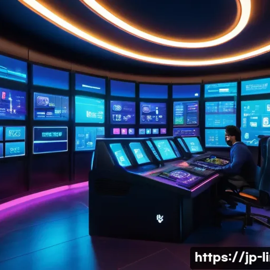 리니지M 계정 간 다이아 이체 - A detailed fantasy game scene showing a player managing multiple Lineage M accounts on a futuristic ...