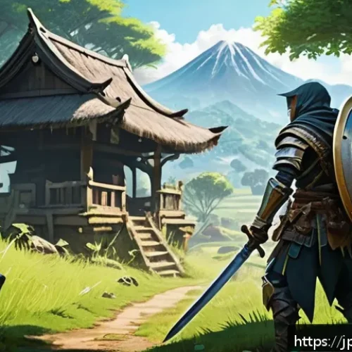 리니지M 초보자 맞춤 팁 - A dynamic fantasy RPG scene depicting a young adventurer character wearing light armor, skillfully b...