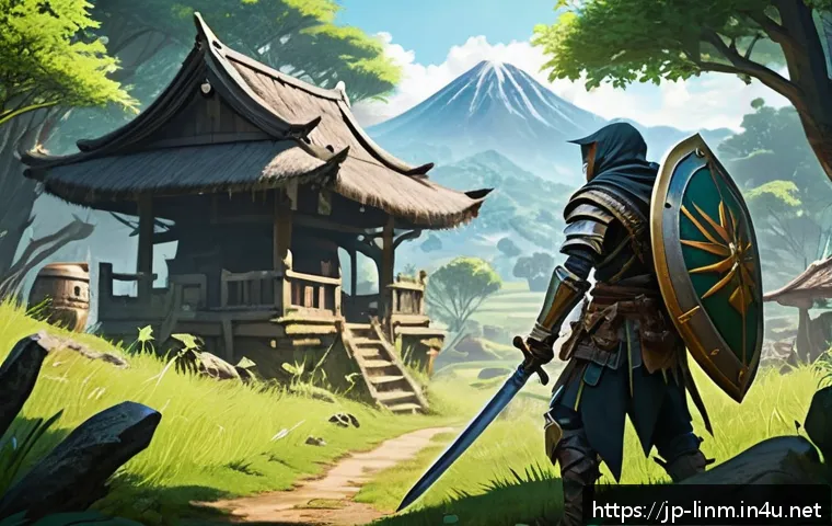 리니지M 초보자 맞춤 팁 - A dynamic fantasy RPG scene depicting a young adventurer character wearing light armor, skillfully b...